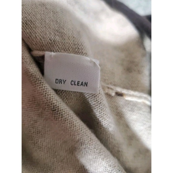 Investments Fine Cashmere Med Hidden Buttons Brown Leopard Cardigan Sweater - Picture 10 of 11